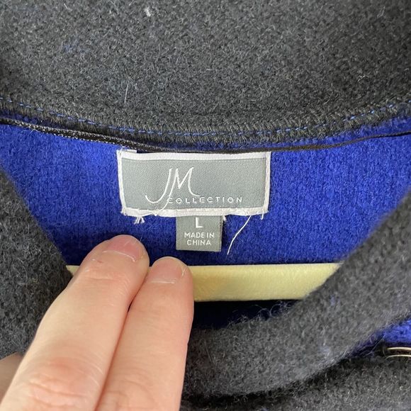 Women's Blue and Black Sweater - Picture 5 of 10